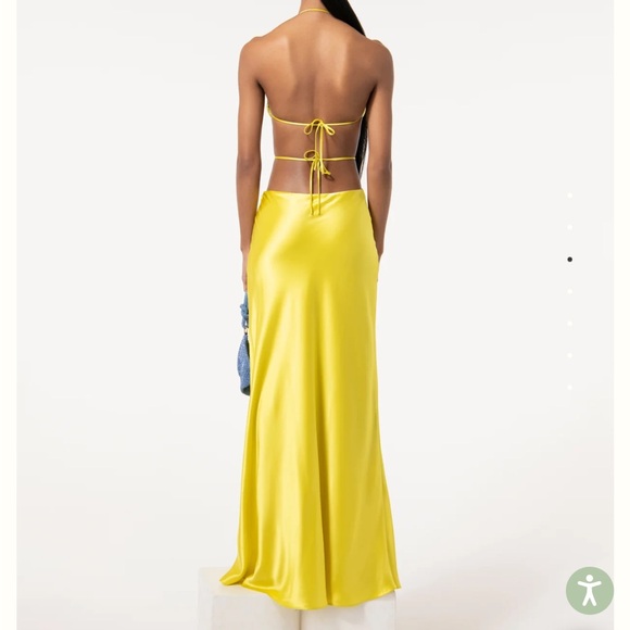 Cult Gaia Colette Gown Tahdig Yellow XS NWT - Picture 3 of 5